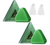 Nature Triangle Shampoo Bar, Nature Seven Green Soap shampoo, barre di shampoo solido a base vegetale, cura dei capelli a base di erbe, Cure di pulizia e nutriente delicati (2pcs)