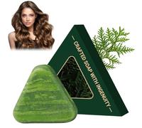 Nature Triangle Shampoo Bar, Nature Seven Green Soap Shampoo, Calming & Strengthens Hair for Women and Men