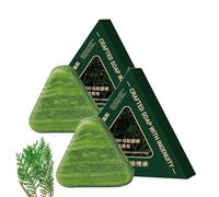 Nature Triangle Shampoo Bar, Nature Seven Green Soap Shampoo, shampoo solido naturale a base di erbe, cura detergente e nutriente delicato per capelli dall'aspetto sano