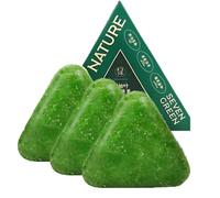 Nature Triangle Shampoo Bar, Nature Seven Green Soap Shampoo, Usman Grass hampoo Bar, Herbal Solid Shamp , Gentle Cleansing and Nourishing Care (3PCS)