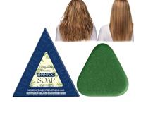 Nature Triangle Shampoo Bar, Sapone Verde Schiuma Ricca, Pezzo Solido per Pulizia Delicata, Cura e Levigatura, Rafforza i Capelli per Donne e Uomini (1pcs)