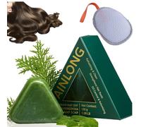 Nature Triangle Shampoo Bar,Usman Grass Shampoos Soap,Natural Plant-Based Solid Shampoo,Gentle on Hair & Scalp, Calming & Strengthens Hair for Women and Mens (1)