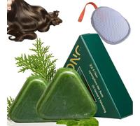 Nature Triangle Shampoo Bar,Usman Grass Shampoos Soap,Natural Plant-Based Solid Shampoo,Gentle on Hair & Scalp, Calming & Strengthens Hair for Women and Mens (2)