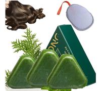 Nature Triangle Shampoo Bar,Usman Grass Shampoos Soap,Natural Plant-Based Solid Shampoo,Gentle on Hair & Scalp, Calming & Strengthens Hair for Women and Mens (3)