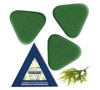 Nature Triangleted Shampoo Bar, Platycladus Orientalis, sapone per capelli, rafforza e leviga i capelli, adatto per tutti i tipi di capelli per donne e uomini (3 pezzi)