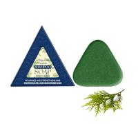 Nature Triangleted Shampoo Bar, Platycladus Orientalis, sapone per capelli, rafforza e leviga i capelli, adatto per tutti i tipi di capelli per donne e uomini (1 pezzo)
