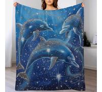 Nature Undersea Dolphin Wildlife Ocean Coperta Plaid Lavabile Blanket Morbida Copertas Pelosa Per Camera Da Letto Sedia Letto Singolo M