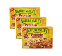 Nature Valley® | Barretta Proteica Morbida Arachidi e Mandorle | Barrette Copertura Caramello Salato - 3 Astucci (Tot 12 Barrette)