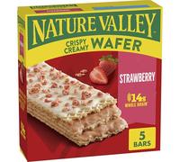 Nature Valley Barrette di wafer cremose croccanti alla fragola fatte con cereali integrali 5 barrette scatola da 184,3 g
