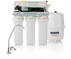 NATURE WATER PROFESSIONALS - Attrezzatura per osmosi inversa - Kit per osmosi a 6 stadi - capacità 5 Litri - Include Membrana 50 GPD, Serbatoio Acqua, Pompa e filtri.