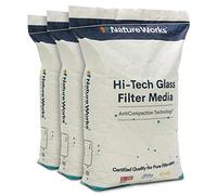 Nature Works Hi-Tech - Filtro in vetro per impianti di filtraggio della piscina, 100% vetro piatto ecologico, grana da 0,6 a 1,0 mm (60 kg)