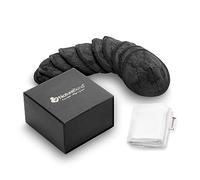 NatureBond Coppette Assorbilatte Lavabili in Bambù (10pcs) Pizzo Copri Capezzoli per Allattamento al Seno per Maternità, con Sacco della Biancheria e Borsa da Viaggio
