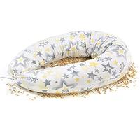 NATURECA Cuscino Gravidanza per Dormire Cuscino Allattamento pula di Farro, Cuscino Maternita Federe Cuscino Cotone, Cuscino Neonato Multiuso 170 x 30cm