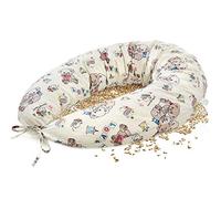 NATURECA Cuscino Gravidanza per Dormire Cuscino Allattamento pula di Farro, Cuscino Maternita Federe Cuscino Cotone, Cuscino Neonato Multiuso 170 x 30cm