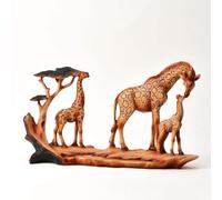 Naturecraft Statuetta ornamentale a forma di giraffa che cammina, effetto legno