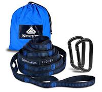 NatureFun Camping Hammock Accessori Sistema di Sospensione Cinghie per Amaca 2000+ lbs Heavy Duty con 18 Passanti, 100% Poliestere Non Elastico, 2 Pezzi