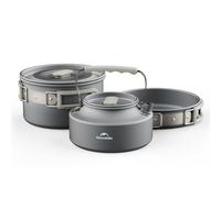 Naturehike 2-4 Persone Set Stoviglie da Campeggio in Lega di Alluminio Pentole Pentola Gavetta Campeggio Kit Posate Campeggio Set da Cucina per Esterni(2-4 Persone Bollitore)