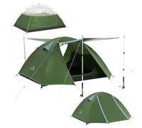 Naturehike Bleik Ultraleggero Tenda a Cupola per 3 Persone con 2 Ingressi per Campeggio, Trekking e Ciclismo (Verde/3 Persone)