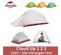 Naturehike Cloud Up 1 2 3 Tenda da campeggio esterna Tenda impermeabile ProfssIonal Glamping Escursionismo Zaino in spalla Tenda da riparo portatile UP1 210T Orange