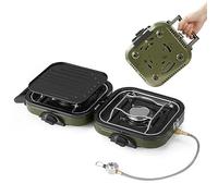 Naturehike - Fornello da campeggio a gas 2 in 1, padella, fornello con bruciatori regolabili, 2,5 l, maniglia per il trasporto, portatile, padella in ferro perfetto per campeggio ed escursionismo,