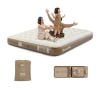 Naturehike Letto gonfiabile per 3 persone con pompa integrata, 200 x 180 x 25 cm, materasso gonfiabile per campeggio e letto degli ospiti, autogonfiabile, portatile e stabile a lungo termine, ideale