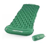 Naturehike Materassino da Campeggio Autogonfiante 6,5 cm Di spessore con Cuscino Materassino Gonfiabile Ultraleggero Pieghevole per Campeggio All'aperto con Pompa a Pedale (Verde)