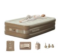Naturehike Materasso ad aria per 1 persona, autogonfiante con pompa a batteria integrata, letto gonfiabile per ospiti, altezza 45 cm, comodo e leggero, per campeggio, all'aperto e casa
