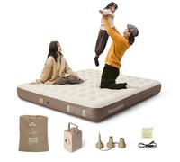Naturehike Materasso ad aria per 3 persone con pompa ad aria elettrica ricaricabile, 213 x 182 x 25 cm, letto ad aria autogonfiabile, letto per ospiti di alta qualità, per uso domestico (extra large