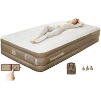 Naturehike Materasso Gonfiabile Triplo con Pompa Integrata Ricaricabile, Per 1~3 persone Letto Gonfiabile Autogonfiante per Campeggio e Casa (Singolo (190x100x38 cm))