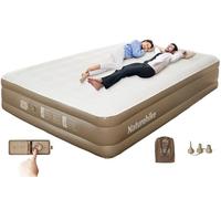 Naturehike Materasso Gonfiabile Triplo con Pompa Integrata Ricaricabile, Per 1~3 persone Letto Gonfiabile Autogonfiante per Campeggio e Casa (Matrimoniale (198x152x38 cm))