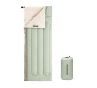 Naturehike Sacco a Pelo Invernale 4 Stagioni Ultraleggero Campeggio e le escursioni Per Adulti e Bambini Compatto Primavera Estivo Autunno 7-13℃ 190 x 150cm (Verde Sinistro)
