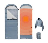Naturehike Sacco a pelo riscaldato a doppio strato con apertura a sinistra Power Bank splicabile spesso o alimentatore USB adatto per viaggi in campeggio