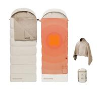 Naturehike Sacco a pelo riscaldato a doppio strato ispessito e splicabile per adulti, funzionamento tramite power bank o alimentazione USB, adatto per campeggio, viaggi, attività all'aperto