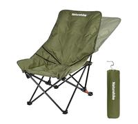 Naturehike Sedie da campeggio di lusso per adulti, portatili, resistenti, con schienale alto, sovradimensionate, pieghevoli, comode, imbottite, 3 cm, caricabili, 120 kg, campo regolabile (verde)