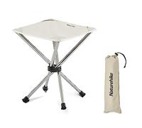 Naturehike Sgabello da campeggio ultraleggero Sgabello pieghevole portatile Può sopportare 100 kg Adatto per escursionismo, campeggio, pesca, picnic, spiaggia, barbecue, viaggi Bianco mandorla