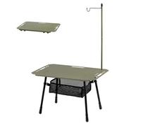 Naturehike Simple Star H02 Tactical Table Multifunzionale Tavolo da Campeggio Pieghevole Outdoor con Tasca a Rete Alta Portata (50 kg), Adatto per Campeggio, Pesca, Picnic (Single-panel - Green)