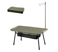 Naturehike Simple Star H02 Tactical Table Multifunzionale Tavolo da Campeggio Pieghevole Outdoor con Tasca a Rete Alta Portata (50 kg), Adatto per Campeggio, Pesca, Picnic (Tri-Fold - Green)