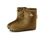 Naturehike Ultralight Winter Goose Down Booties Camping Warm & Cozy - Calzini per dormire in piumino per uomo e donna, con custodia (M, marrone)