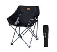 Naturehike Xing Ding Sedia da Campeggio Leggera e Pieghevole Sedia da Pesca Ultraleggera con Borsa di Trasporto per Outdoor Campeggio Escursioni e Incontri all'aperto Nera