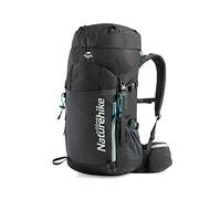 Naturehike Zaino da trekking 45/55L unisex ultraleggero impermeabile zaino da trekking zaino da viaggio con copertura antipioggia per campeggio trekking alpinismo, 45 l, nero