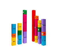Natureich Percentuale di calcolo in legno per studenti elementari decimali numeri frazioni grafico torta conversione tavola legno giocattoli in legno montessori matematica giocattoli montessori