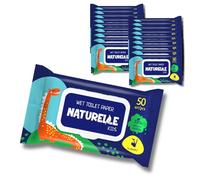 NATURELLE Kids - Carta igienica umida per bambini, salviettine WC usa e getta, igiene morbida e pratica, confezione da 20 x 50 salviettine (1000 unità)