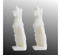 NatureMan 2 candele profumate a forma di statua di Venere, in cera di soia aromatica, candele decorative per tavolo foto, regalo di compleanno, per meditazione, sollievo dallo stress, per migliorare