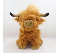 NatureMan 25 cm Highland Mucca animali ripieni di peluche, realistico scozzese Highland mucca, giocattolo per animali da fattoria, decorazione per la casa, regalo per bambini