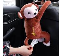 NatureMan Creativity Scatola porta fazzoletti di carta a forma di scimmia, per riporre fazzoletti di carta, per auto, casa, bagno, accessori (marrone)