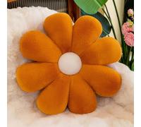 NatureMan Cuscino a forma di fiore, simpatico cuscino da pavimento, 50 cm, a forma di fiore, per camera da letto, sedia (marrone)