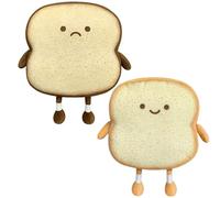 NatureMan Cuscino a forma di pane tostato, divertente cuscino in peluche a forma di pane, piccolo e carino cuscino imbottito per divano, decorazione per la casa e la camera da letto dei bambini e