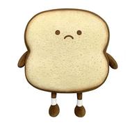 NatureMan Cuscino a forma di pane tostato, divertente cuscino in peluche a forma di pane, piccolo e carino cuscino imbottito per divano, decorazione per la casa e la camera da letto per bambini e