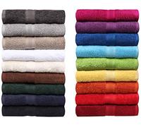 NatureMark Asciugamani in spugna, serie Premium cotone, 20 colori alla moda, in 8 diverse dimensioni: 80 x 200 cm, in spugna, colore: verde scuro