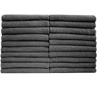 NatureMark Asciugamani Ospite - Confezione da 20 (30x50 cm), 100% Cotone, Certificati OEKO-TEX, Morbidi, Assorbenti e Facili da Lavare - Per Bagno, Ospiti & Spa - Antracite/Grigio